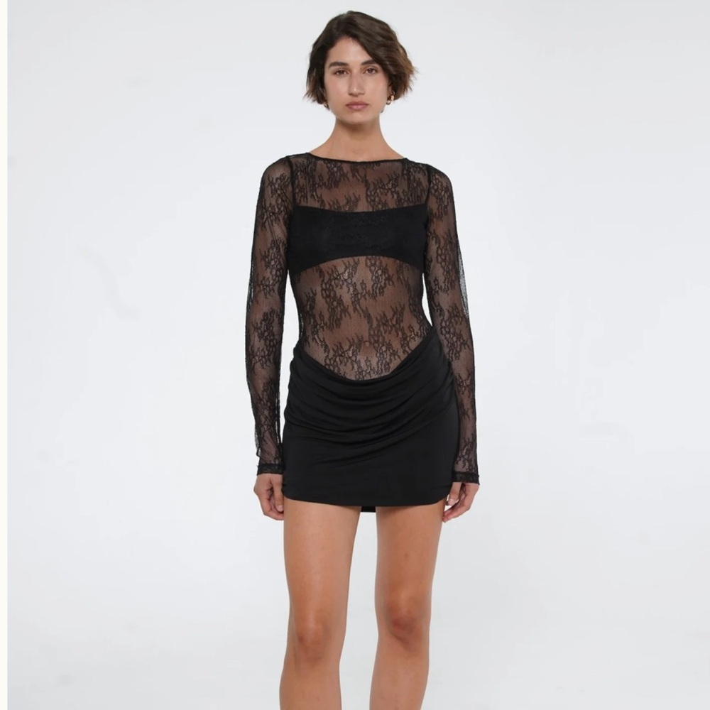 BENNI lace bodysuit dress